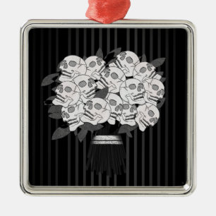 Bouquet der Rose Schwarz & Weiß Ornament Aus Metall