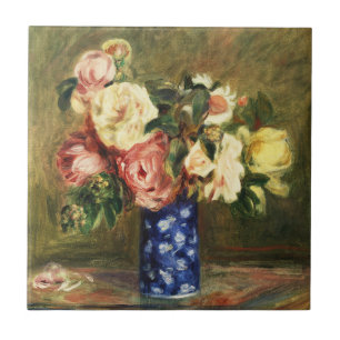 Bouquet der Rose von Pierre-Auguste Renoir Classic Fliese