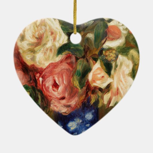 Bouquet der Rose von Renoir Impressionist Malerei Keramik Ornament (Hinten)