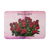 Bouquet der rote Rosen Badematte (Vorderseite)