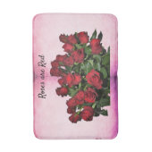 Bouquet der rote Rosen Badematte (Vorderseite Vertikal)