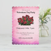 Bouquet der rote Rosen Einladung (Stehend Vorderseite)