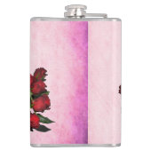 Bouquet der rote Rosen Flachmann (Rückseite)