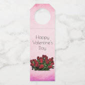 Bouquet der rote Rosen Flaschenanhänger (Vorderseite)