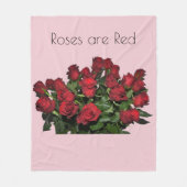Bouquet der rote Rosen Fleecedecke (Vorderseite)