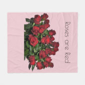 Bouquet der rote Rosen Fleecedecke (Vorderseite (Horizontal))
