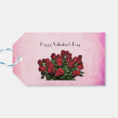 Bouquet der rote Rosen Geschenkanhänger (Rückseite Horizontal)