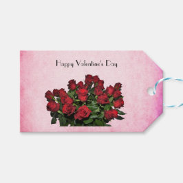 Bouquet der rote Rosen Geschenkanhänger