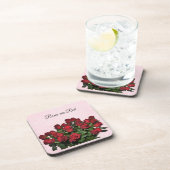 Bouquet der rote Rosen Getränkeuntersetzer (Rechte Seite)