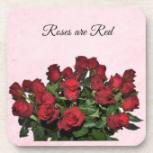 Bouquet der rote Rosen Getränkeuntersetzer (Vorderseite)