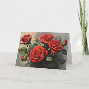 Bouquet der Rote Rosen Karte