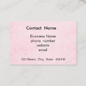 Bouquet der rote Rosen Visitenkarte (Rückseite)