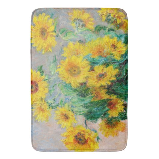 Bouquet der Sonnenblumen Claude Monet Badematte (Vorderseite Vertikal)