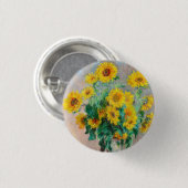 Bouquet der Sonnenblumen Claude Monet Button (Vorne & Hinten)