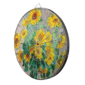 Bouquet der Sonnenblumen Claude Monet Dartscheibe (Vorderseite rechts)