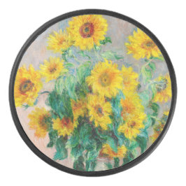 Bouquet der Sonnenblumen Claude Monet Eishockey Puck