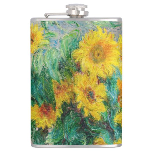 Bouquet der Sonnenblumen Claude Monet Flachmann (Vorderseite)