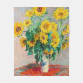 Bouquet der Sonnenblumen Claude Monet Fleecedecke (Vorderseite)