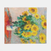 Bouquet der Sonnenblumen Claude Monet Fleecedecke (Vorderseite (Horizontal))