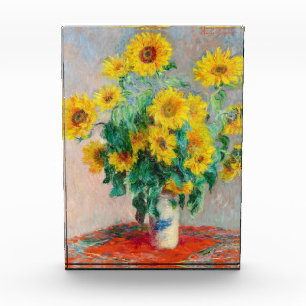 Bouquet der Sonnenblumen Claude Monet Fotoblock