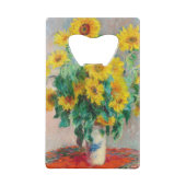 Bouquet der Sonnenblumen Claude Monet Geldbeutel Flaschenöffner (Rückseite)