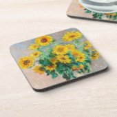 Bouquet der Sonnenblumen Claude Monet Getränkeuntersetzer (Linke Seite)