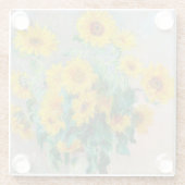 Bouquet der Sonnenblumen Claude Monet Glasuntersetzer (Rückseite)