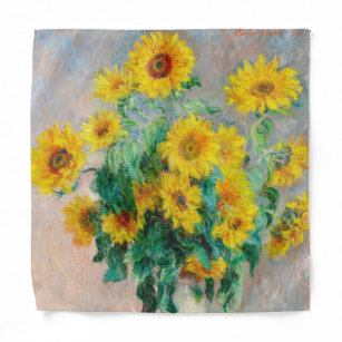 Bouquet der Sonnenblumen Claude Monet Halstuch