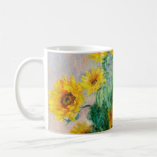 Bouquet der Sonnenblumen Claude Monet Kaffeetasse (Links)