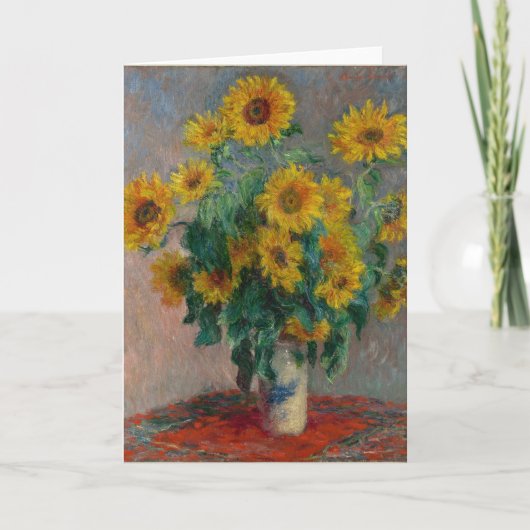 Bouquet der Sonnenblumen | Claude Monet Karte (Vorderseite)