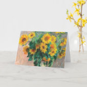 Bouquet der Sonnenblumen Claude Monet Karte (Gelbe Blume)