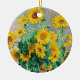Bouquet der Sonnenblumen Claude Monet Keramik Ornament