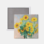 Bouquet der Sonnenblumen Claude Monet Magnet (Vorderseite/Rückseite)