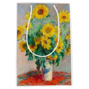 Bouquet der Sonnenblumen Claude Monet Mittlere Geschenktüte