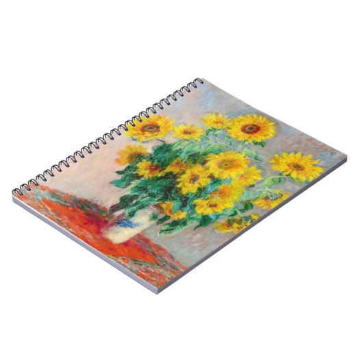 Bouquet der Sonnenblumen Claude Monet Notizblock (Linke Seite)