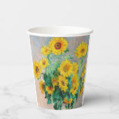 Bouquet der Sonnenblumen Claude Monet Pappbecher (Rückseite)