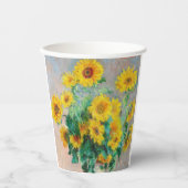 Bouquet der Sonnenblumen Claude Monet Pappbecher (Vorderseite)