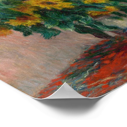 Bouquet der Sonnenblumen | Claude Monet Poster (Ecke)