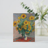 Bouquet der Sonnenblumen | Claude Monet Postkarte (Stehend Vorderseite)