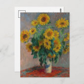 Bouquet der Sonnenblumen | Claude Monet Postkarte (Vorne/Hinten)