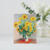 Bouquet der Sonnenblumen Claude Monet Postkarte (Stehend Vorderseite)