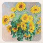 Bouquet der Sonnenblumen Claude Monet Rechteckiger Pappuntersetzer (Vorderseite)