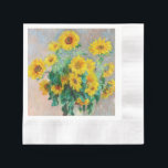 Bouquet der Sonnenblumen Claude Monet Serviette<br><div class="desc">Bouquet mit Sonnenblumen. Claude Monet. 1881. Reproduktion berühmter Kunstbilder im öffentlichen Bereich.</div>