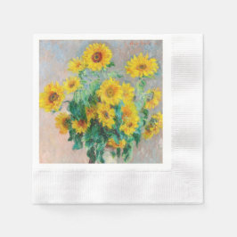 Bouquet der Sonnenblumen Claude Monet Serviette