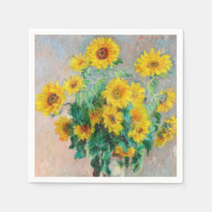 Bouquet der Sonnenblumen Claude Monet Serviette