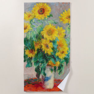 Bouquet der Sonnenblumen Claude Monet Strandtuch
