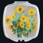 Bouquet der Sonnenblumen Claude Monet Taschenspiegel<br><div class="desc">Bouquet mit Sonnenblumen. Claude Monet. 1881. Reproduktion berühmter Kunstbilder im öffentlichen Bereich.</div>