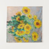 Bouquet der Sonnenblumen Claude Monet Wandteppich (Vorderseite (Horizontal))