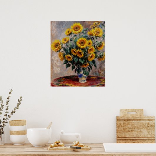 Bouquet der Sonnenblumen Poster (Küche)