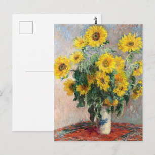 Bouquet der Sonnenblumen von Claude Monet Classic Postkarte